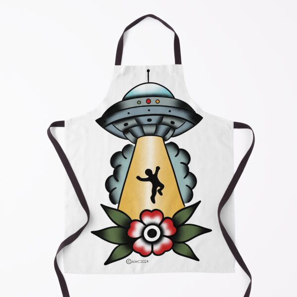 Item preview, Alien Abduction Classic Tattoo Design designed and sold by The-AWC.