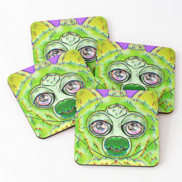 Item preview, Green Furby Wearing Jewelry designed and sold by HedgieDoll.