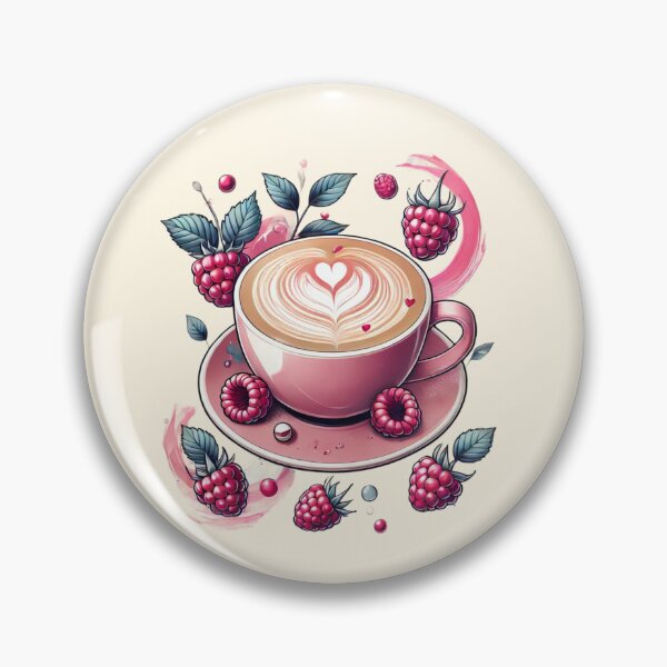 Item preview, Raspberry Latte Bliss – Cozy Minimalist Art for Coffee Lovers designed and sold by DEEPDesignsART.
