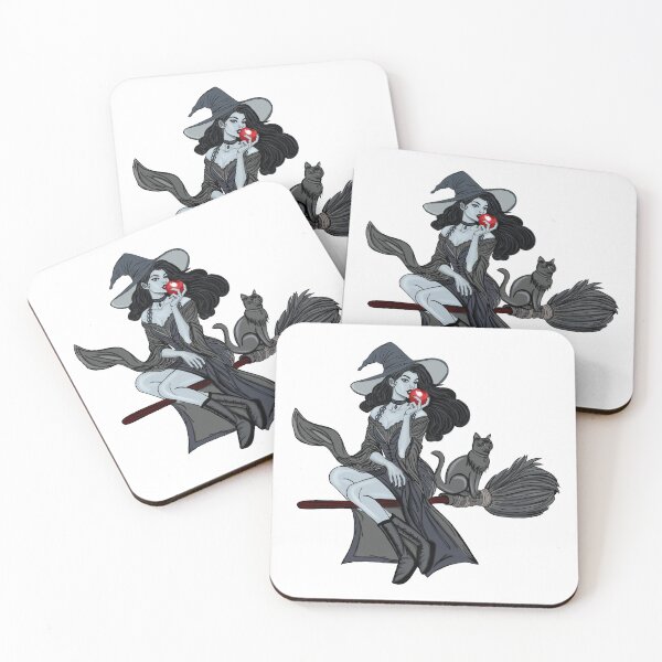 Item preview, Witch, apple and cat designed and sold by ArbuzWorldz.