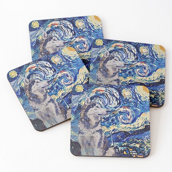 Item preview, Starry Night Husky Van Gogh Dog designed and sold by Vangoholic.
