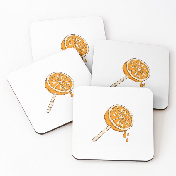 Aperçu de l'œuvre Orange Slice Lollipop Illustration - Cute and Vibrant Summer Design créée et vendue par Timegraf.