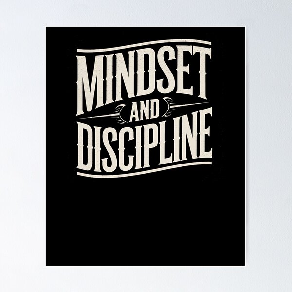 Item preview, Mindset and Discipline, Motivational Saying  designed and sold by Logiamerch.