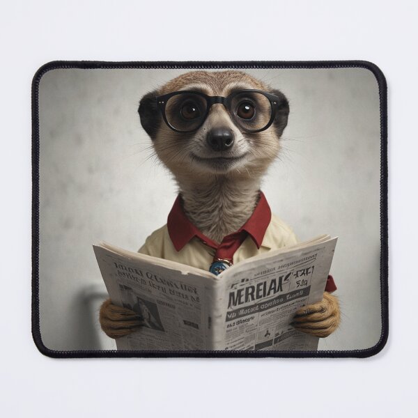 Item preview, Adorable Meerkat Reading Newspaper designed and sold by vk09.