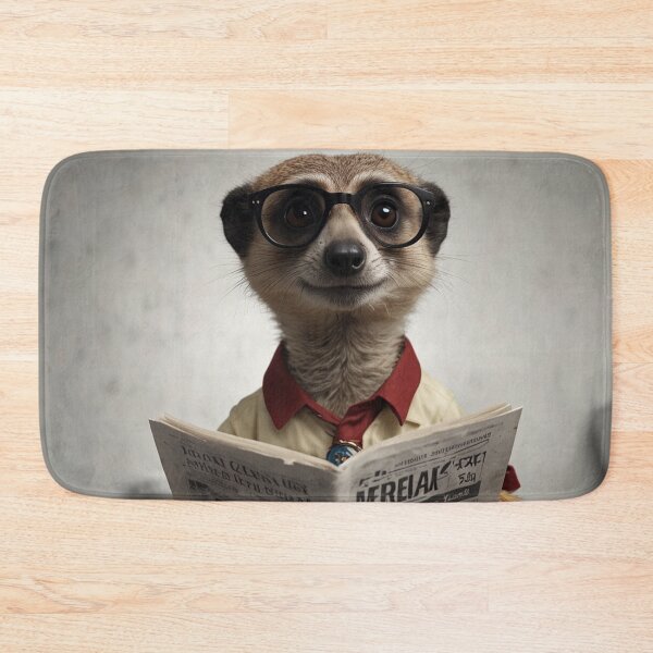 Item preview, Adorable Meerkat Reading Newspaper designed and sold by vk09.