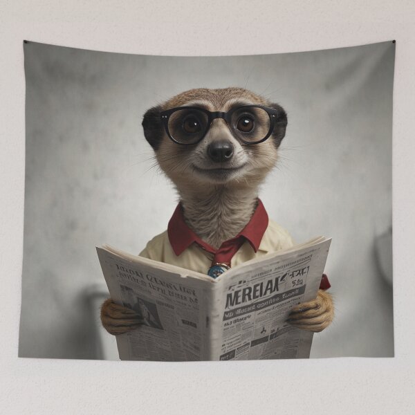 Item preview, Adorable Meerkat Reading Newspaper designed and sold by vk09.