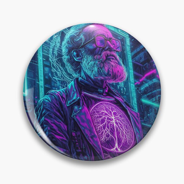 Artikelvorschau, Charles Darwin Cyberpunk entworfen und verkauft von FuturiTravel.