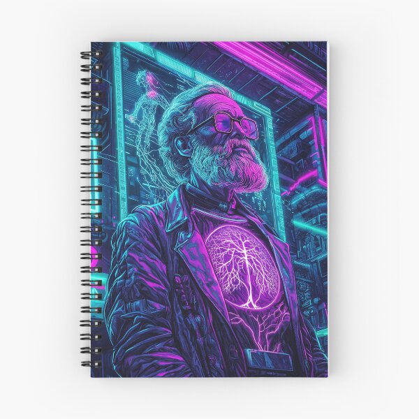 Item preview, Charles Darwin Cyberpunk designed and sold by FuturiTravel.