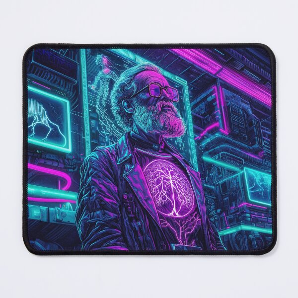 Item preview, Charles Darwin Cyberpunk designed and sold by FuturiTravel.
