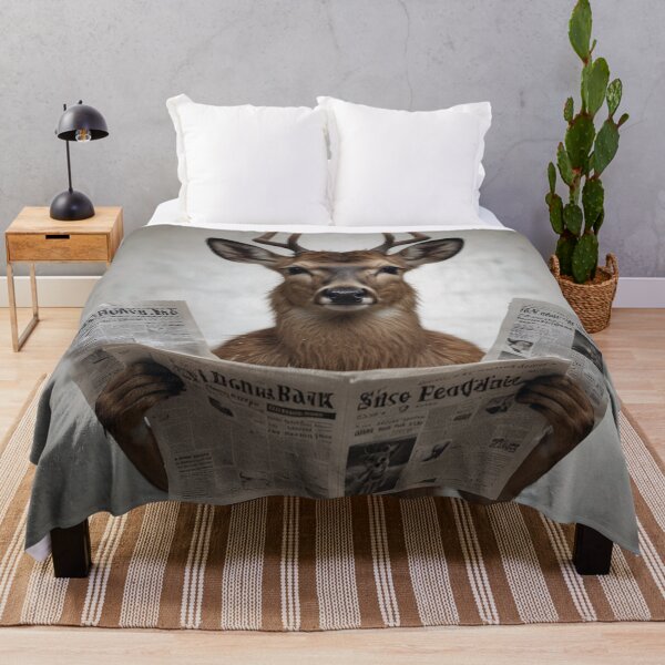 Item preview, Funny Deer Reading a Newspaper on Toilet designed and sold by vk09.