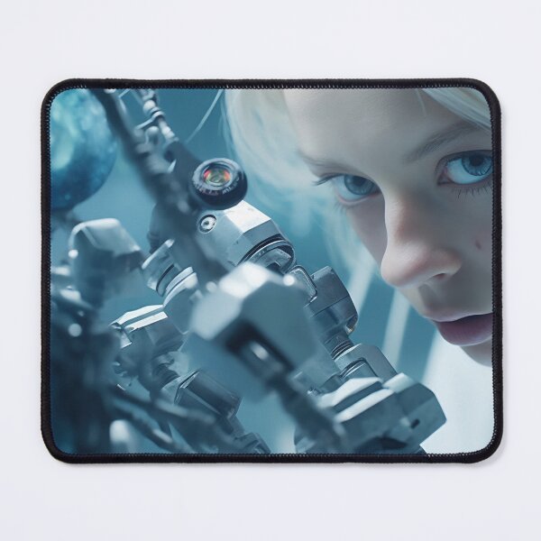 Item preview, Futuristic Encounter: Human and Robot Close-Up designed and sold by anytka.