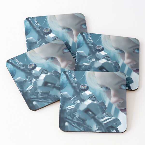 Item preview, Futuristic Encounter: Human and Robot Close-Up designed and sold by anytka.
