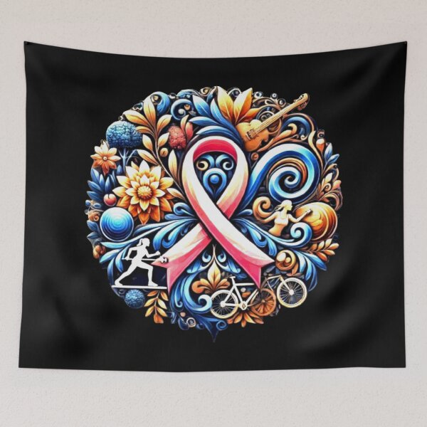 Item preview, Breast Cancer Awareness Ribbon Yoga Keep Strong designed and sold by Creat-Des.