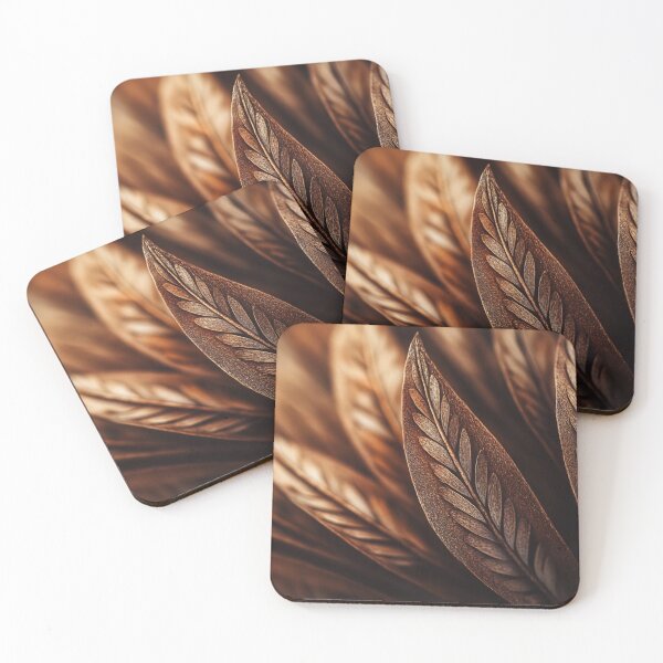 Item preview, Intricately detailed wooden leaves arranged in a circular pattern showcasing craftsmanship and textures in soft lighting designed and sold by anytka.