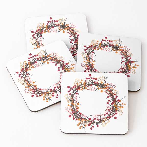 Item preview, Christmas wreath of red orange berries. designed and sold by MatyKotiv.
