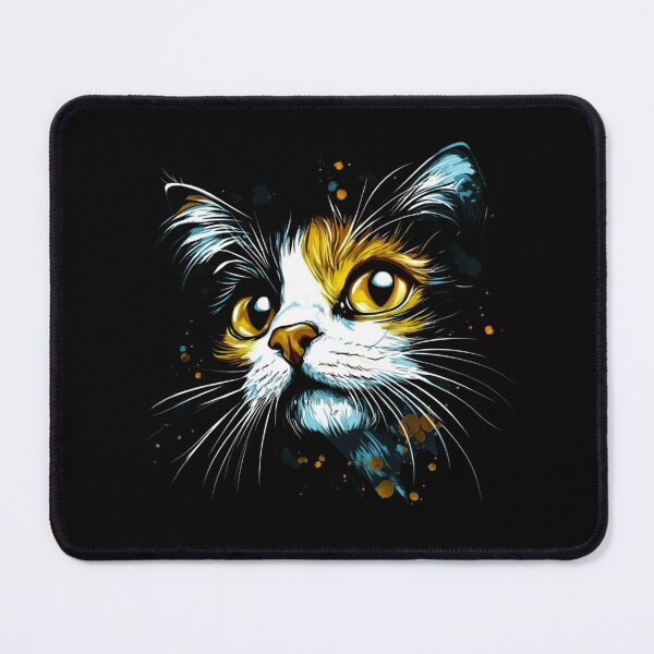 Item preview, Vivid Cat Portrait with Splashes of Bold Colors designed and sold by MOONE FLOWER.