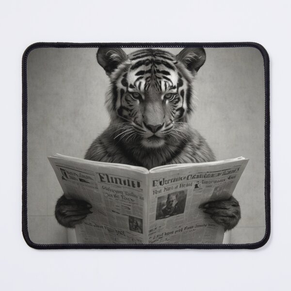 Item preview, Majestic Tiger Reading Newspaper Art designed and sold by vk09.