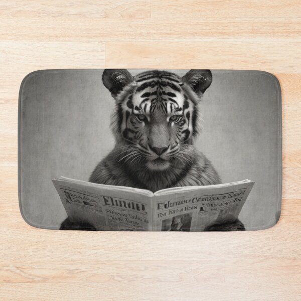 Item preview, Majestic Tiger Reading Newspaper Art designed and sold by vk09.