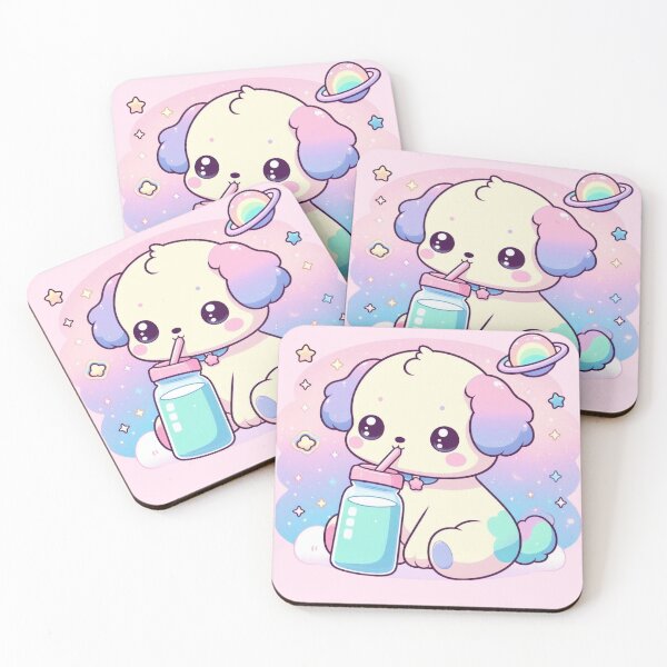 Item preview, Kawaii Pastel Puppy Milk Bottle designed and sold by ToxxicApple.
