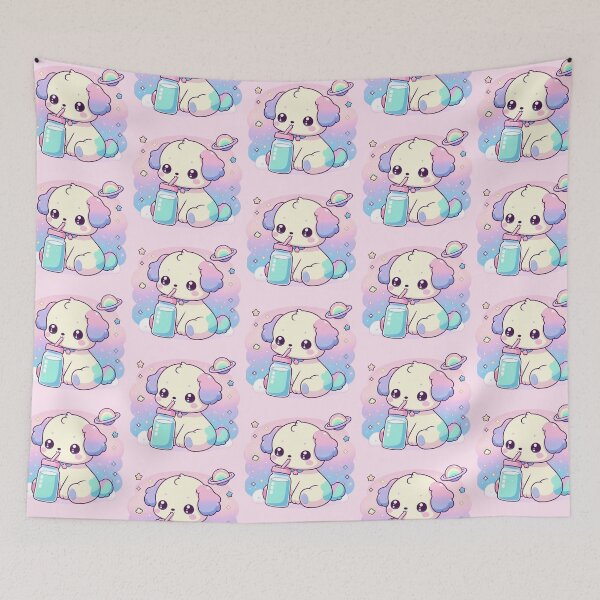 Item preview, Kawaii Pastel Puppy Milk Bottle designed and sold by ToxxicApple.