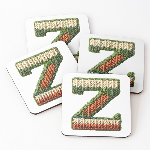 Item preview, Z monogram waffle stitch designed and sold by Monascreativeempire.