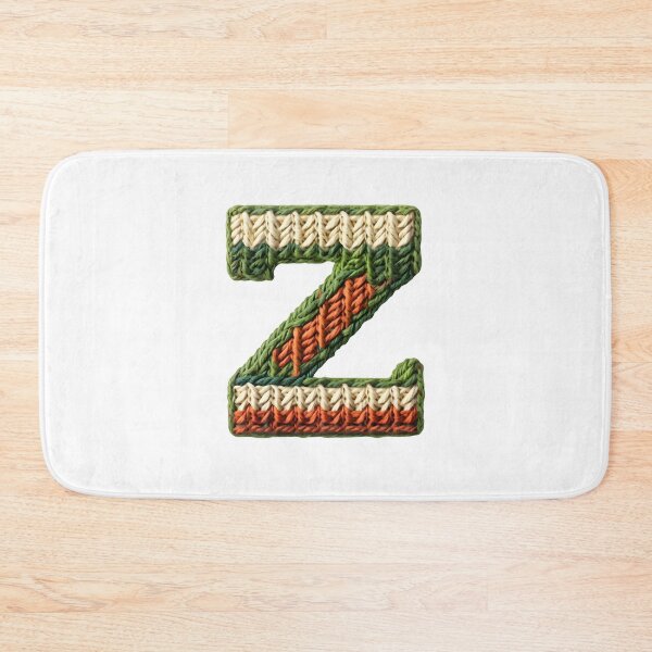 Item preview, Z monogram waffle stitch designed and sold by Monascreativeempire.