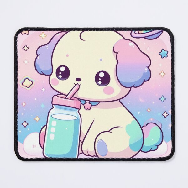 Item preview, Kawaii Pastel Puppy Milk Bottle designed and sold by ToxxicApple.