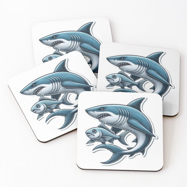 Item preview, Shark and fisch designed and sold by Shubatdesigns.