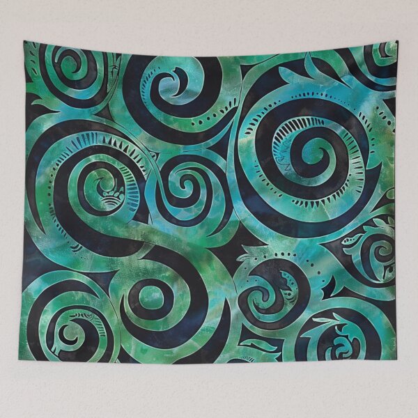 Item preview, New Zealand Māori Paua Pattern Koru Design 269 designed and sold by GrinGalore.