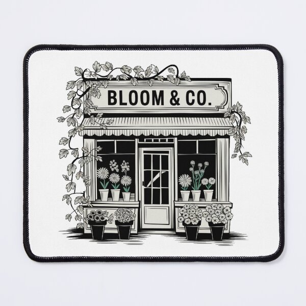 Item preview, Bloom & Co. Flower Shop Illustration designed and sold by OldSchoolRetro.