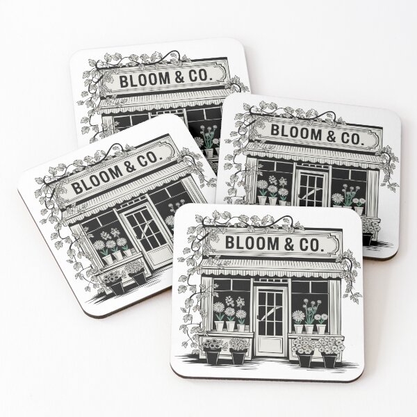 Item preview, Bloom & Co. Flower Shop Illustration designed and sold by OldSchoolRetro.
