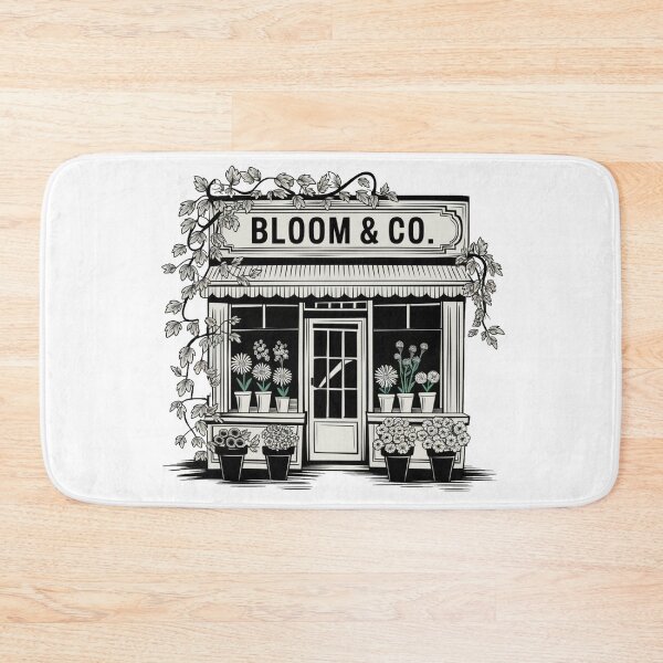 Item preview, Bloom & Co. Flower Shop Illustration designed and sold by OldSchoolRetro.