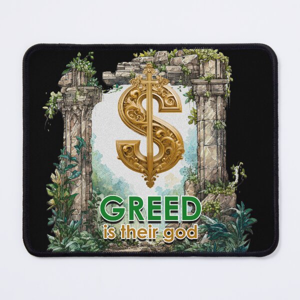 Item preview, Greed is their god designed and sold by Karen Wood.