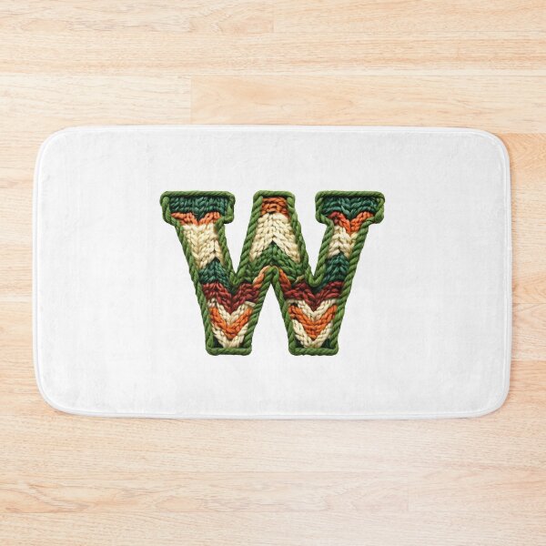Item preview, W monogram waffle stitch designed and sold by Monascreativeempire.