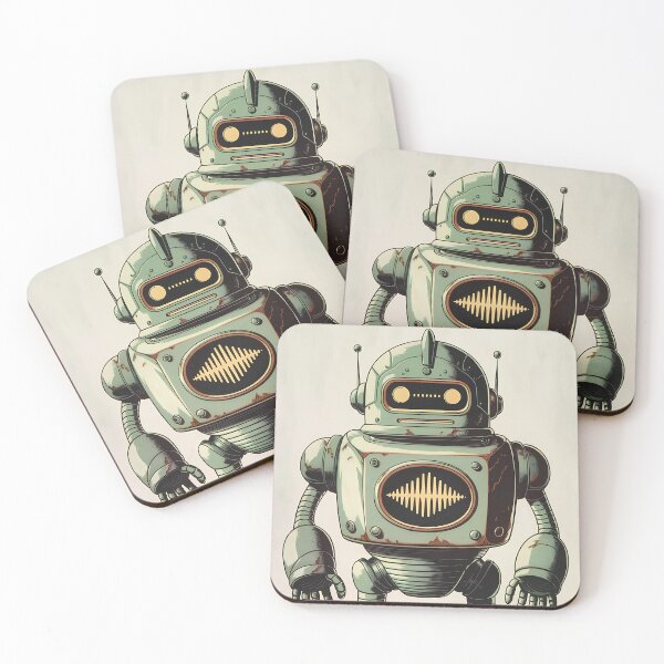 Item preview, Vintage Robot Illustration - Retro Sci-Fi Artwork designed and sold by ArtsyWishesShop.