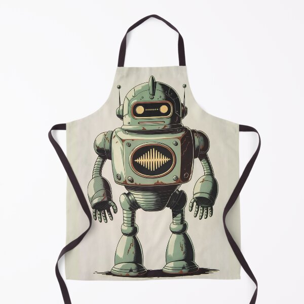Item preview, Vintage Robot Illustration - Retro Sci-Fi Artwork designed and sold by ArtsyWishesShop.