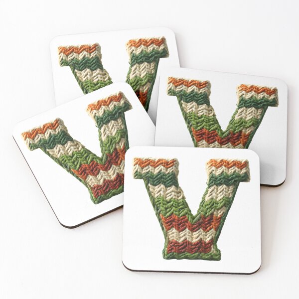 Item preview, V monogram waffle stitch designed and sold by Monascreativeempire.