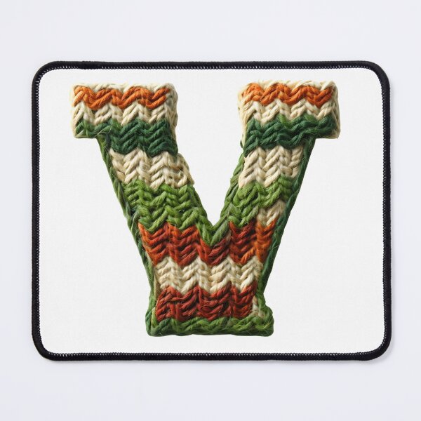 Item preview, V monogram waffle stitch designed and sold by Monascreativeempire.