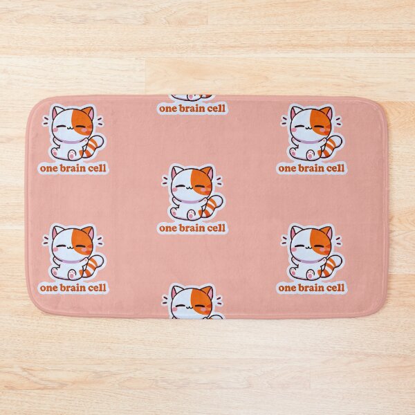 Item preview, Funny Cat Sticker - One Brain Cell Humor designed and sold by SphynxLove855.