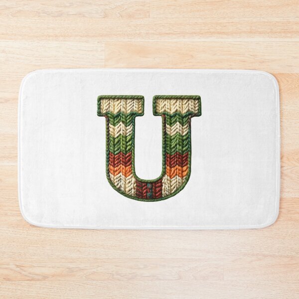 Item preview, U monogram waffle stitch designed and sold by Monascreativeempire.