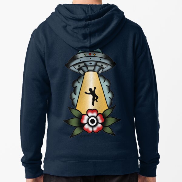 Item preview, Alien Abduction Classic Tattoo Design designed and sold by The-AWC.