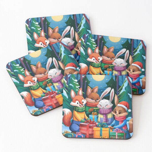 Item preview, Snowy Forest Animals Wrapping Gifts designed and sold by McVrax.