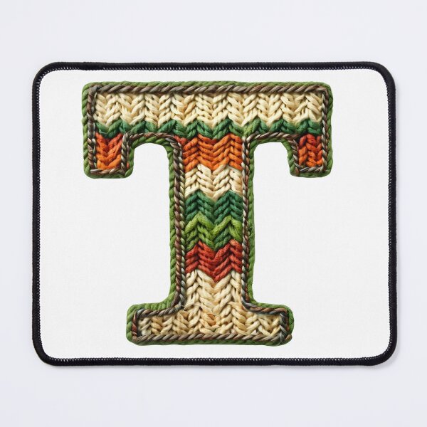 Item preview, T monogram waffle stitch designed and sold by Monascreativeempire.