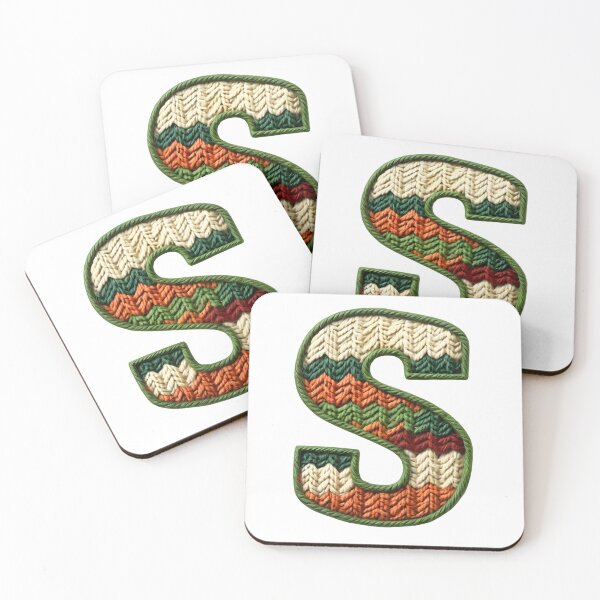 Item preview, S monogram waffle stitch designed and sold by Monascreativeempire.