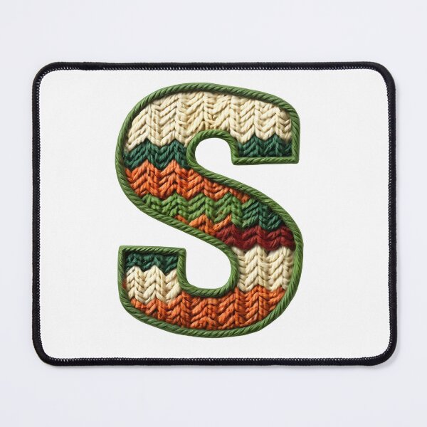 Item preview, S monogram waffle stitch designed and sold by Monascreativeempire.
