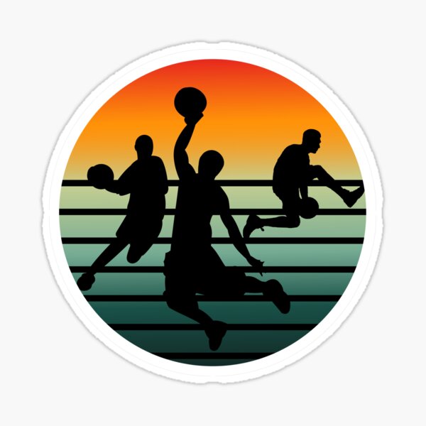 Retro Basketball Sticker