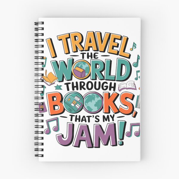 Item preview, I Travel the World Through Books: Fun Reader’s Design designed and sold by ArtfullyJua.