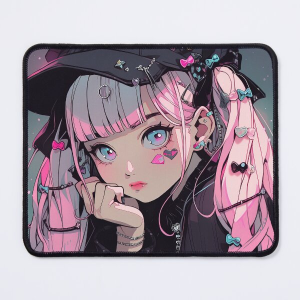 Item preview, Glum Pastel Pink Anime Girl designed and sold by bubblegoth.