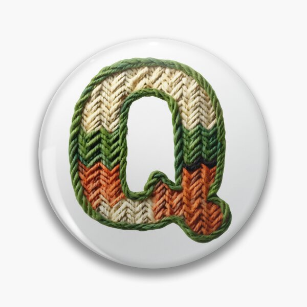 Item preview, Q monogram waffle stitch designed and sold by Monascreativeempire.