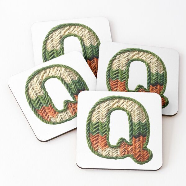 Item preview, Q monogram waffle stitch designed and sold by Monascreativeempire.